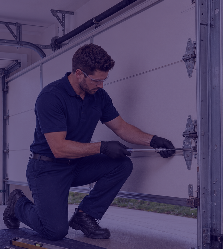 Garage door technician ready to help with repairs